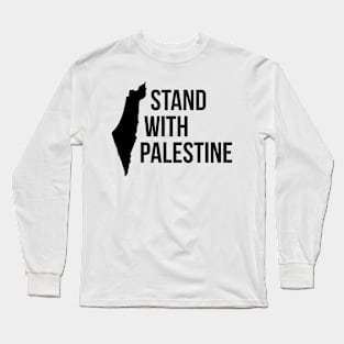 Stand With Palestine Black Long Sleeve T-Shirt